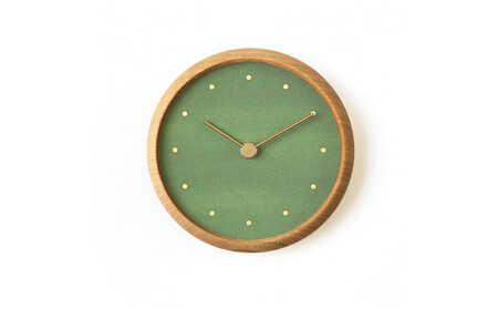 はなもっこ 掛時計 緑瑪瑙 プレーン