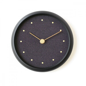 はなもっこ 掛時計 古代紫　ブラック