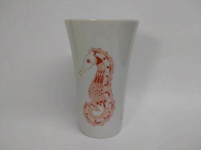 (タツノオトシゴ)フリーカップ 赤絵 九谷焼