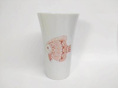 (魚)フリーカップ 赤絵 九谷焼