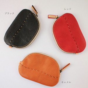 そら豆の小銭入れ 本革 ハンドメイド 財布