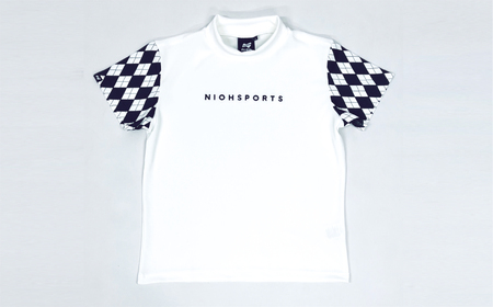 マイクロタフレッチ レディース アーガイルモックネックシャツ/ホワイト/3Lサイズ ゴルフウェア ゴルフ レディース アーガイル柄 モックネック 白 おしゃれ コーデ【124021】