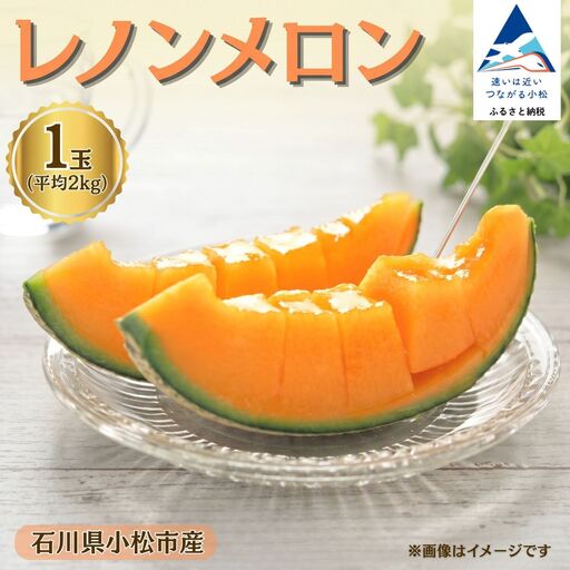 [先行予約] レノンメロン 1玉 約2kg 赤肉 メロン 石川県 小松市