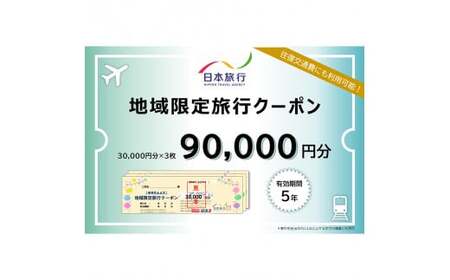 日本旅行 地域限定旅行クーポン 90,000円分 旅行 クーポン 利用券 チケット 旅行クーポン 宿泊 宿 旅館 ホテル レジャー 体験 交通 観光 トラベル 加賀市 復興 震災 コロナ 能登半島地震復興支援 北陸新幹線 F6P-1021