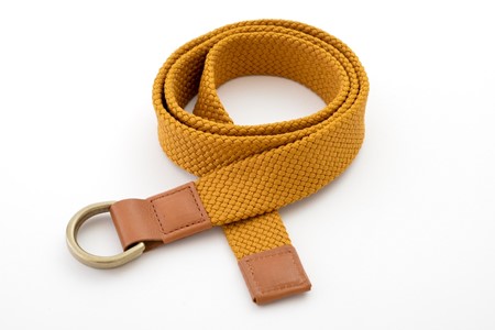 組紐ベルト CLVER ダブルD 30mm マスタード 【 ベルト 】