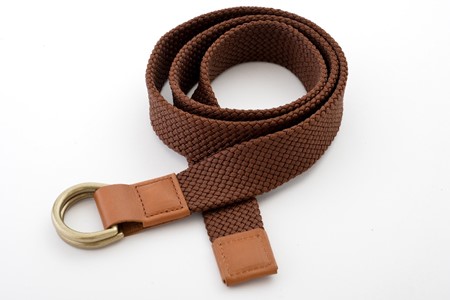 組紐 ベルト CLVER ダブルD 30mm 茶 【 ベルト 】