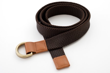 組紐ベルト CLVER ダブルD 30mm 焦げ茶 【 ベルト 】