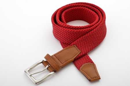 組紐 ベルト CLVER オイルレザー 30mm 赤 【 ベルト 】