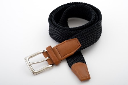 組紐 ベルト CLVER オイルレザー 30mm 黒 【 ベルト 】