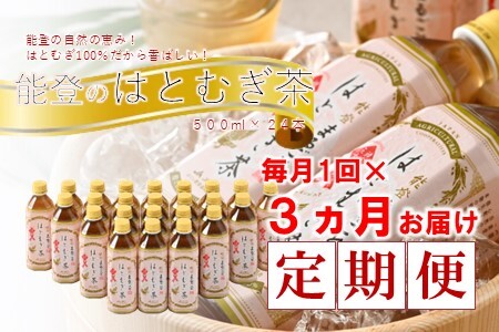 [3回 定期便] はとむぎ茶 24本 お茶 お茶 お茶 お茶 お茶