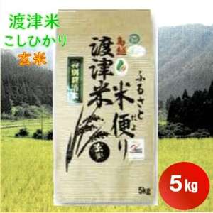 《高級日本料理店採用》蛍の里「渡津米」玄米5kg・栽培期間中農薬化学肥料70%減_ 玄米 米 こめ コメ_【1564175】