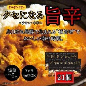 発酵スパイスカレー21個 ★生100%の発酵の力で生まれる「極旨味」でクセになる旨辛 グルテンフリー_惣菜・加工品 カレー _[配送不可地域:離島]