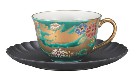 九谷焼 カップ&ソーサー・金龍