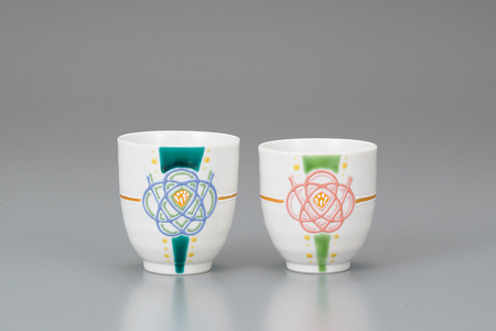 組湯呑 水引梅 相川志保作