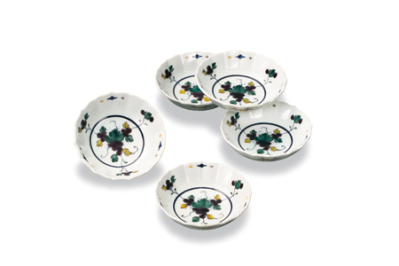 3.8号小鉢揃 ぶどう 錦泉窯