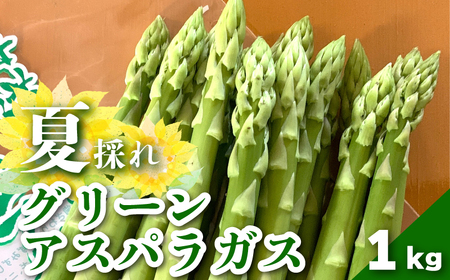 北海道栗山町産 夏のグリーンアスパラ(M〜2Lサイズ)1kg オジファーム