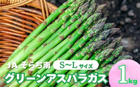 春一番!JAそらち南の味覚「グリーンアスパラガス」S〜L 1kg前後