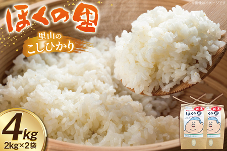 米 令和7年産 里山のこしひかり ほくの里 2kg ×2袋 計4kg [JA石川かほく 石川県 津幡町 tb17nir90049]