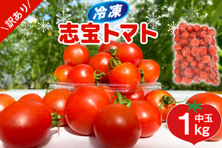 訳あり 野菜 トマト 冷凍志宝トマト(シンディスイート)中玉 1kg [モアショップヤマモト 石川県 宝達志水町 38601219]