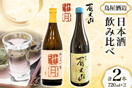 [鳥屋酒造] 日本酒 飲み比べセット 純米大吟醸 池月 純米酒 眉丈山 720ml [道の駅織姫の里なかのと 石川県 中能登町 nk17amw270059]