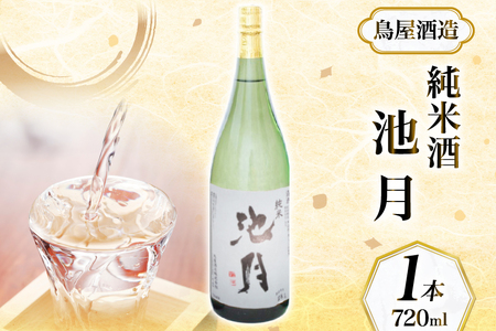 [鳥屋酒造]能登の酒を味わう! 日本酒「池月 純米酒(720ml)」1本 [道の駅織姫の里なかのと 石川県 中能登町 nk17amw270063]