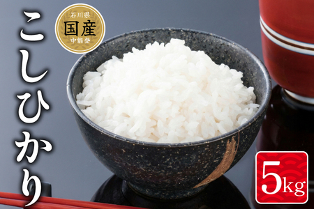 米 令和7年産 中能登町産 能登米コシヒカリ 5kg [道の駅織姫の里なかのと 石川県 中能登町 nk17amw270066]