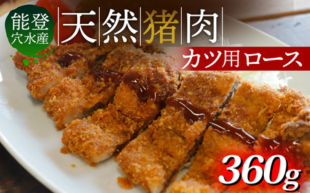 奥能登 穴水産 いのしし ロース カツ用 120g × 3枚 計360g / 奥能登 能登半島 穴水町 お肉 にく 肉 ジビエ ロース 猪 イノシシ いのしし 冷凍 天然 かつ用