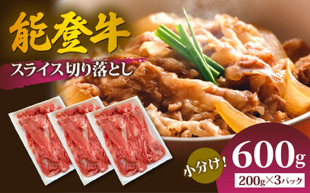 [先行予約]能登牛 スライス切り落とし600g[2026年1月以降順次発送]| 牛肉 ブランド牛