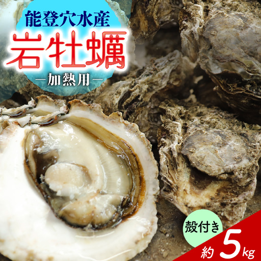 奥能登 河端水産の岩牡蠣 約5kg(殻付き・加熱用)| 岩牡蠣