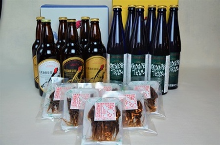 [ギフト用]奥能登ビール500ml×6本、奥能登伝説500ml×6本、おつまみ6セット