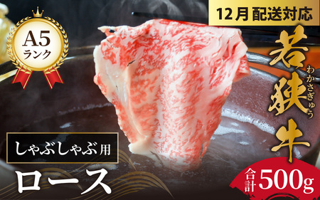[年末特集][12月配送]若狭牛A5ランクしゃぶしゃぶ用ロース 500g[C-037001_sp]