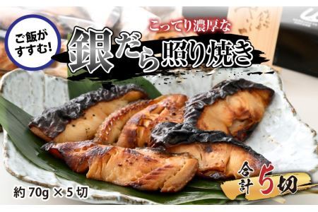 魚屋が作った 高級銀だら照り焼き 約70g × 5切 [A-065007]