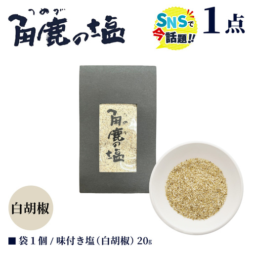 白い刺激が味わえる!角鹿の塩 小袋 20g [080-a012]