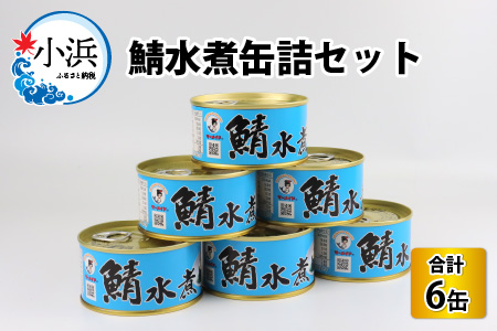 鯖水煮缶詰6缶セット 180g × 6缶 サバ缶 おつまみ 保存食 [A-003004]
