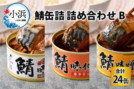 鯖缶詰24缶詰め合わせB 180g × 24缶 本醸造醤油仕立て 唐辛子 味噌煮 サバ缶 [C-003025] 