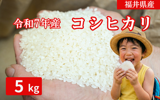 [ふるさと納税][令和7年産][勝山市産]農業人生60年小林さんのコシヒカリ 精米 5キロ / 選べる お米 米 ご飯 ブランド米 こしひかり 白米 精米 国産 北陸 福井県産 勝山市 [A-102001]