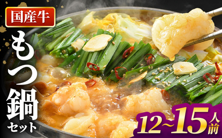 ぷるるんもつ鍋セット×3セット(約12〜15人前)越前のホルモン屋 国産牛/ 味噌 牛肉 モツ 小腸 ホルモン 冬 鍋 国産 国産牛 牛ホルモン おつまみ 冷凍 やみつき 人気 アウトドア キャンプ [aw001-b001]