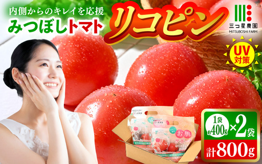 先行予約 みつぼしトマト リコピン 約400g × 2袋 (計800g) 2026年5月上旬以降発送 とまと 機能性表示食品 野菜 [A-2615]
