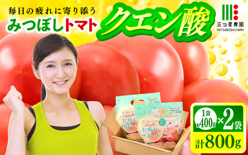 先行予約 みつぼしトマト クエン酸 約400g × 2袋 (計800g) 2026年5月上旬以降発送 とまと 機能性表示食品 野菜 [A-2617]