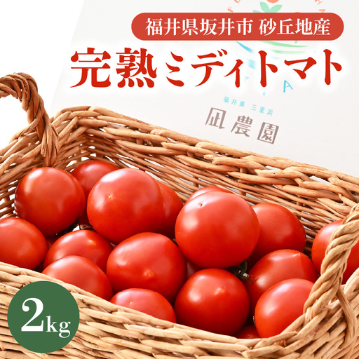 先行予約 完熟ミディトマト 2kg 中玉トマト 2026年6月上旬以降順次発送予定 [A-22102]