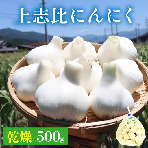 乾燥 上志比にんにく 500g ニンニク ホワイト 国産