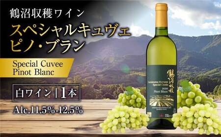 鶴沼収穫ワイン [スペシャルキュヴェ ピノ・ブラン] 白ワイン 750ml×1本 アルコール 11.5%-12.5% お酒 酒 ワイン 白 北海道 浦臼町