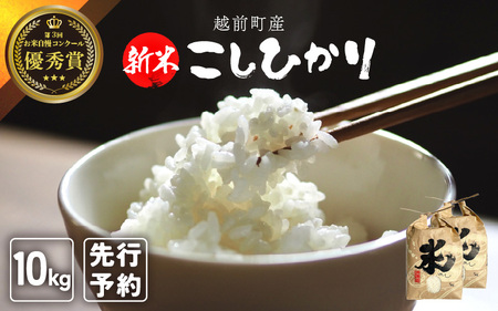 [新米・先行予約]お米 こしひかり 10kg(精米)令和6年 福井県産 炊きたての美味しさを追求したお米[米 白米 コシヒカリ 5キロ 2袋 10キロ 福井県][2024年10月下旬以降順次発送開始!] [e47-a004]