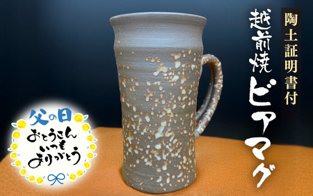 父の日 越前焼 マグカップ 桐箱入| 父の日 父の日 父の日 父の日 酒 ビール [e25-b018]