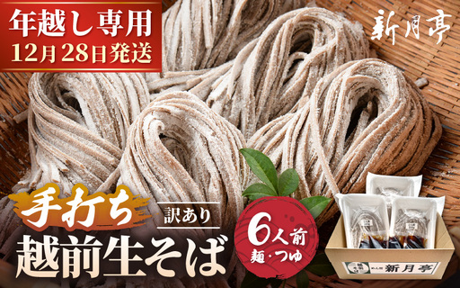 [年越し限定 ]越前おろしそば 生そば6人前(つゆ付き)「めん房新月亭」 冷蔵 [e21-a006_12]