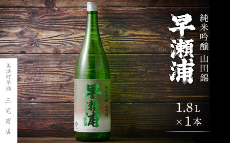 入手困難[早瀬浦]純米吟醸 山田錦 1800ml × 1本[日本酒 地酒 福井 美浜 早瀬 フルーティ 男酒 硬水 ミネラル 希少 ご褒美 家飲み][m16-a014]