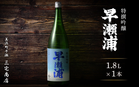 入手困難[早瀬浦]特撰吟醸酒 1800ml × 1本[日本酒 地酒 福井 美浜 早瀬 フルーティ 男酒 硬水 ミネラル 希少 ご褒美 家飲み] [m16-a022]