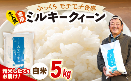 [先行予約]令和7年産 ふっくら モチモチ食感 大人気 濃厚 ミルキークィーン(白米)5kg[2025年9月下旬以降順次発送予定] [m29-a012]