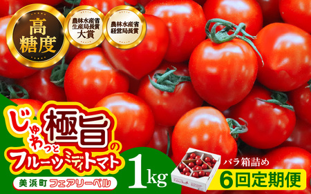 定期便 ≪6ヶ月連続お届け≫じゅわっと極旨のフルーツミディトマト 約1kg (バラ箱詰め)【 とまと トマト フルーツトマト ミニトマト トマトジュース 野菜 やさい 人気 新鮮 産地直送 甘い 高糖度 完熟 食べやすい リコピン ビタミン ダイエット 美容 美肌 】 [m37-b002]