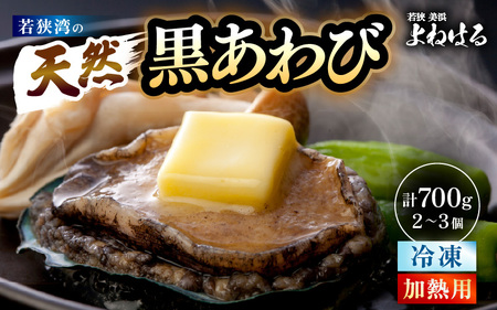 入手困難【天然・冷凍】日本海 若狭湾の黒アワビ 約700g（2～3個）【加熱用】あわび アワビ 鮑 クロアワビ 黒あわび [m17-f003]